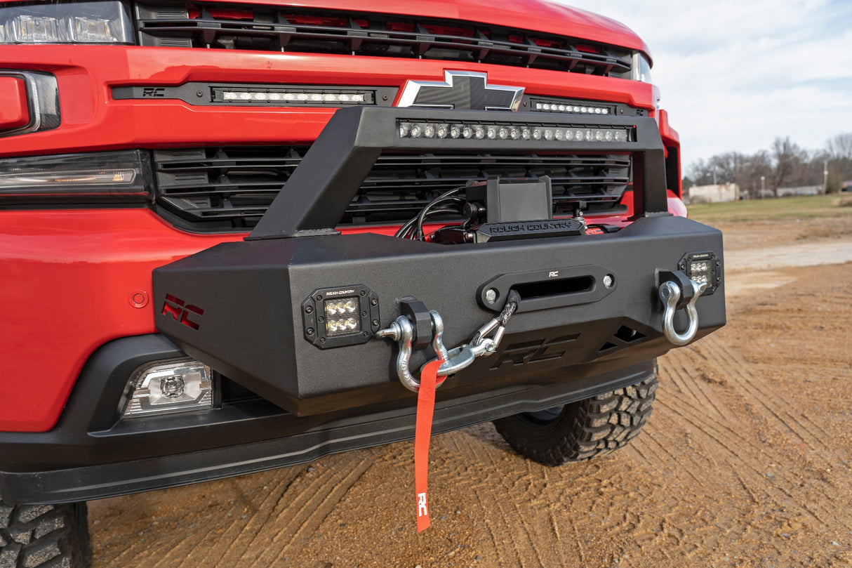 Fits Chevy Silverado 1500 2WD/4WD (2019-2022) EXO Winch Mount Kit; 10765