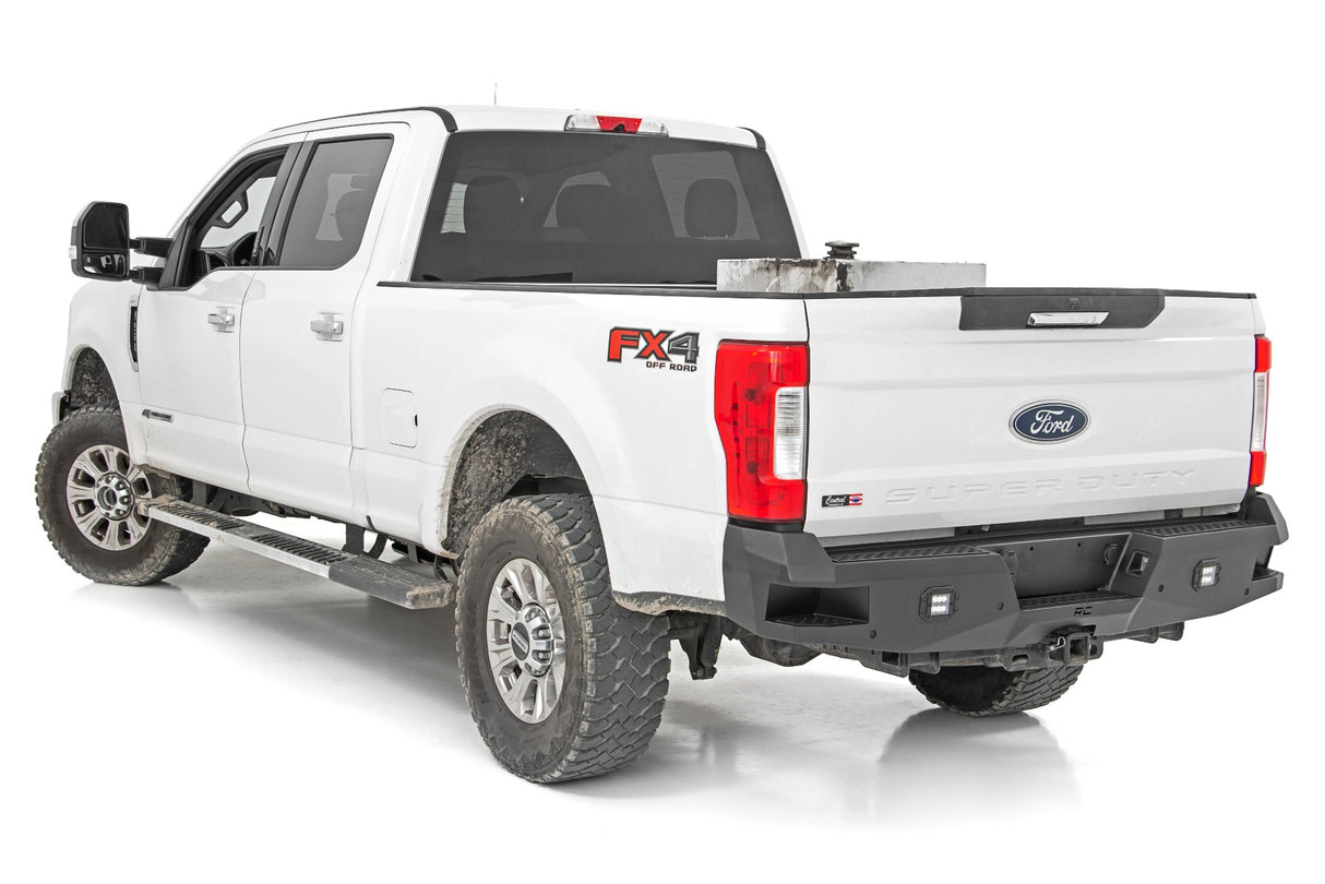 Fits Ford F-250/F-350 Super Duty 2WD/4WD (2017-2022) Rear Bumper; 10788