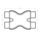 Universal Exhaust Pipe Smooth Trans X 2.5/2.5 X 12 SS 10791 Magnaflow