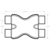 Universal Exhaust Pipe Smooth Trans X 2.5/2.5 X 12 SS 10791 Magnaflow