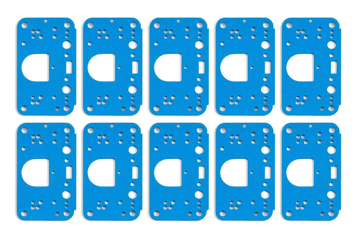 t Dominator 3 Circuit Metering Block Gasket 10-PK - 108-198 Holley