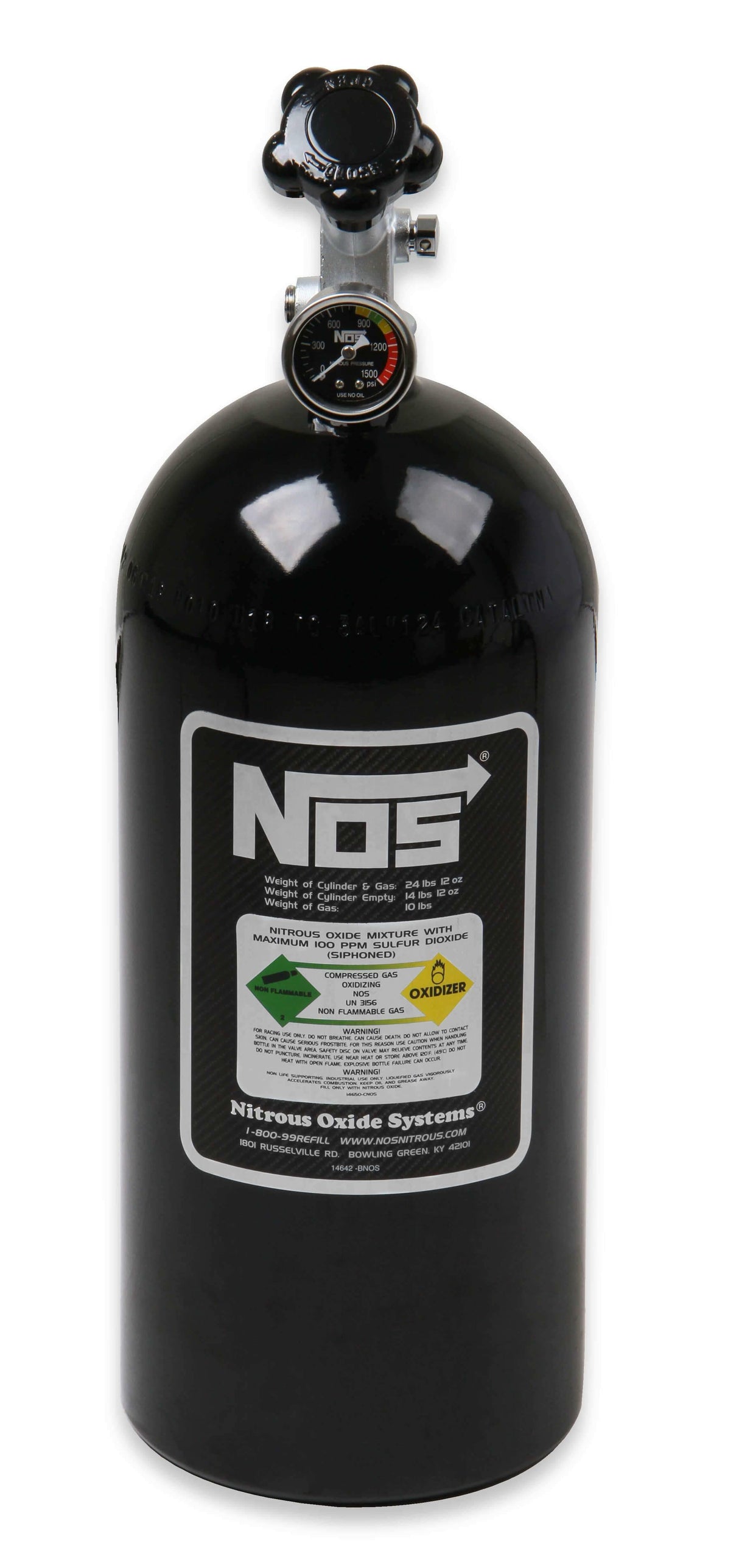 t 10lb NOS Bottle Carbon Fiber Hydro Dipped W/ Super Hi-Flow Valve 14745BNOS NOS