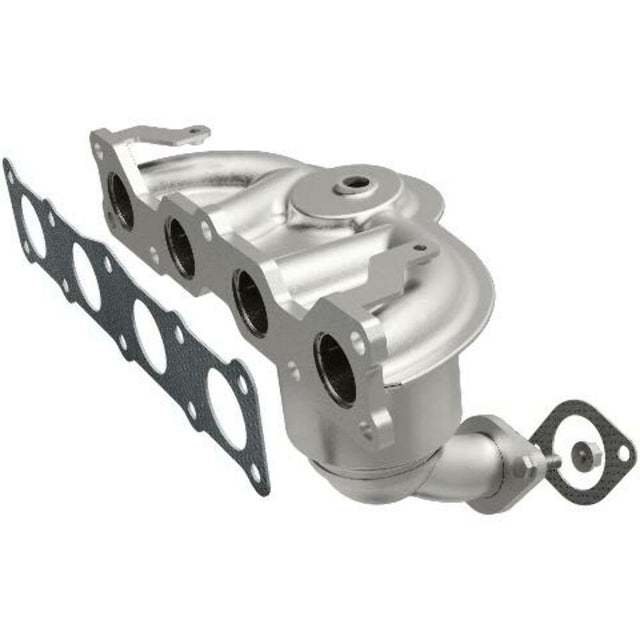 MagnaFlow direct-fit catalytic converter fits 2011-2013 Kia Sorento and 2010-2012 Hyundai Santa Fe, this and 2011-2013 Sorento 2.4L stainless steel CARB compliant 52774