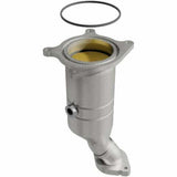 MagnaFlow direct-fit catalytic converter fits 2011-2014 Ford Edge, 2011-2012 Ford Explorer, and more, this and 2011-2014 Edge 3.5/3.7L 3.5 inch inlet/outlet stainless steel CARB co