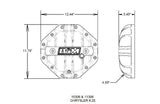 Hi-Tek Aluminum Differential Cover for Chrysler 9.25-inch - Black aluminum black anodized