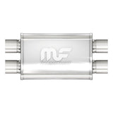 Muffler Stainless Steel 2.5 ID Dual In Dual Out 4 X 9 Oval 20 lg 11386 Magnaflow