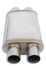 Performance Muffler 2.50 Dual IN/2.50 Dual OUT 11386-FM 409 Stainles 12599