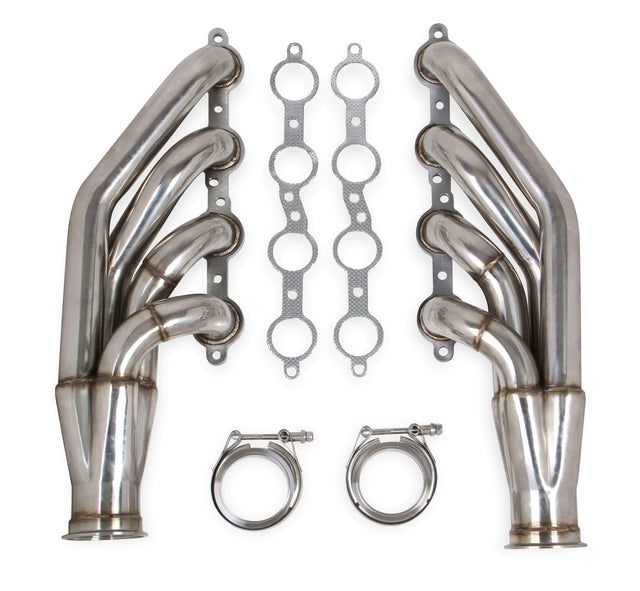 LS Turbo Headers-Polished - 11540FLT performance headers black stainless steel aluminum