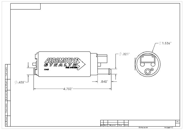 Electric Fuel Pump High Flow EFI Performance Universal Fit Aeromotive 11542-BGPL