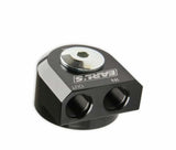 Remote Oil Filter Adapter - 1179ERL AN fitting black aluminum