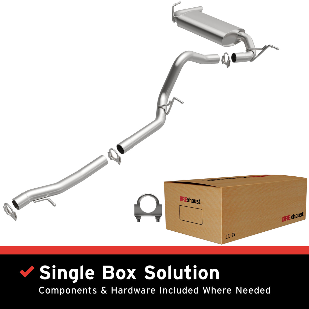 Fits 2012-2018 Jeep Direct-Fit Replacement Exhaust System aluminized steel