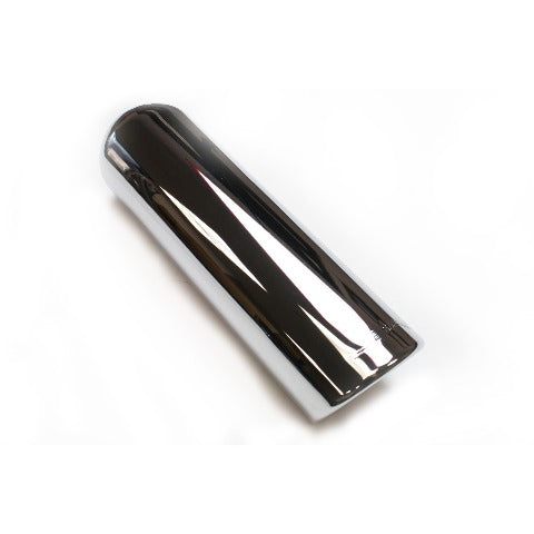 JBA Exhaust Tip 2.5inx3.5inx11in Rolled Chrome Stainless - 12-08206
