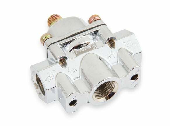 Holley 12-804 CHROME CARBURETED FUEL PRESSURE REGULATOR Street/Strip Carbureted