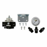 Holley Billet Bypass Fuel Pressure Regulator Kit 4.5-9 Psi W/Fittings & Gauge-12-840KIT