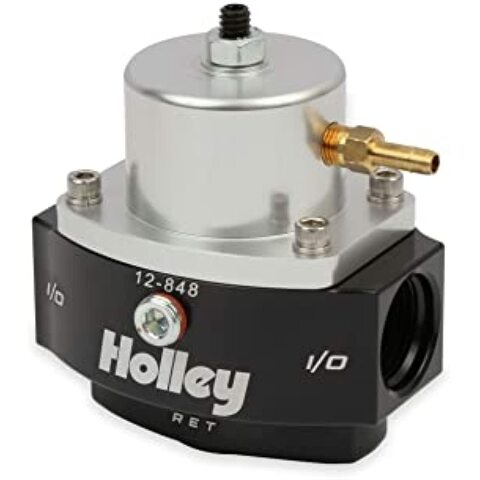 Holley Billet Bypass Fuel Pressure Regulator Kit 15-60 Psi W/Fittings & Gauge-12-848KIT
