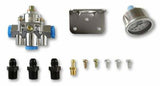 Die Cast Efi Bypass Fuel Pressure Regulator 15-60 Psi W/Fittings&Gauge-12-882KIT
