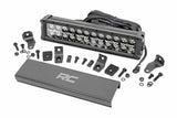 12 Inch Black Series LED Light Bar; Dual Row; White DRL 70912BD