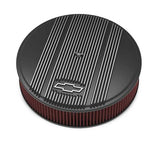 Holley Vintage Series GM Licensed Air Cleaner - Satin Black Machined - 120-172