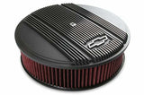 Holley Vintage Series GM Licensed Air Cleaner - Satin Black Machined - 120-173