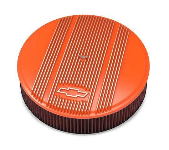 Holley Vintage Series GM Licensed Air Cleaner - Factory Orange Machined - 120-176