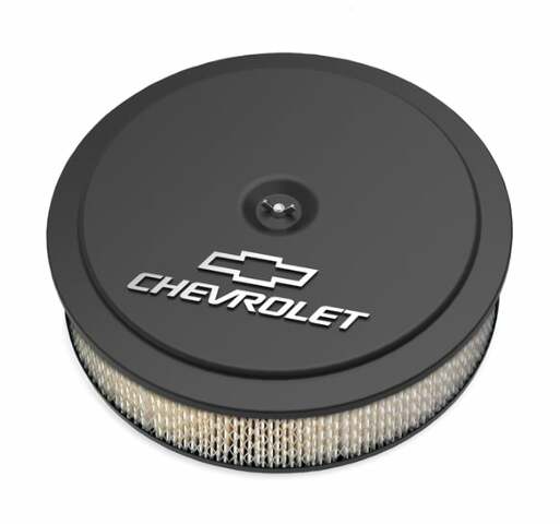 Holley 14" x 3" Air Cleaner Kit w/ Paper Filter-GM "Bowtie" & "Chevrolet" Logo 120-212 for Chevy