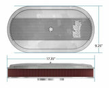 Holley Vintage Series Oval Air Cleaner - Natural Cast - 120-400