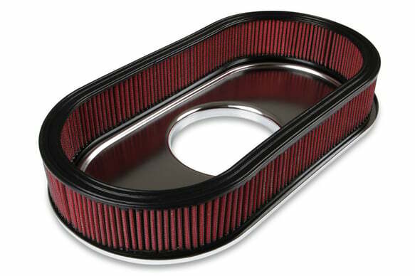 Holley Vintage Series Oval Air Cleaner - Natural Cast - 120-400