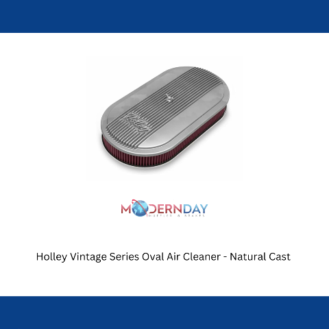 Holley Vintage Series Oval Air Cleaner - Natural Cast - 120-400