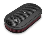 Holley Vintage Series Oval Air Cleaner - Satin Black Machined - 120-402