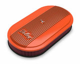 Holley Vintage Series Oval Air Cleaner - Factory Orange Machined - 120-403