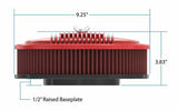 Holley Vintage Series Oval Air Cleaner - Gloss Red Machined - 120-404