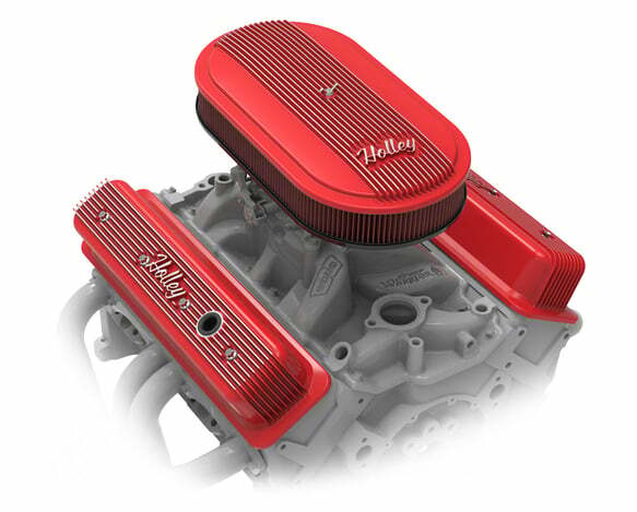 Holley Vintage Series Oval Air Cleaner - Gloss Red Machined - 120-404