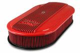 Holley Vintage Series Oval Air Cleaner - Gloss Red Machined - 120-404