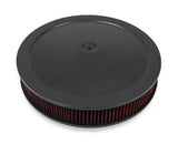 4150 Drop Base Air Cleaner Black w/3 Red Washable Gauze Filter - 120-4230