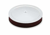 Holley 4500 drop base air cleaner chrome w/3 red washable gauze filter - 120-4530