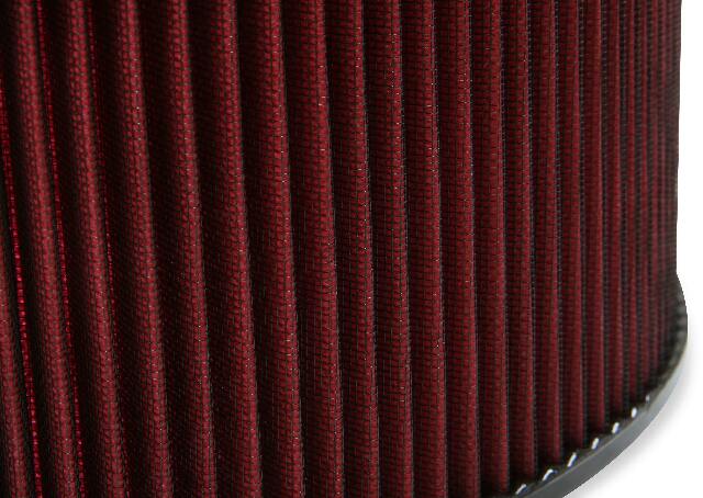 Holley 4500 Drop Base Air Cleaner Chrome w/6 Red Washable Gauze Filter - 120-4560