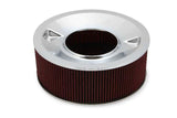 Holley 4500 Drop Base Air Cleaner Chrome w/6 Red Washable Gauze Filter - 120-4560