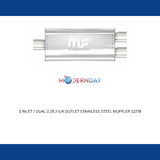3 INLET / DUAL 2.25 2-1/4 OUTLET STAINLESS STEEL MUFFLER 12278 Magnaflow