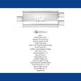 3 INLET / DUAL 2.25 2-1/4 OUTLET STAINLESS STEEL MUFFLER 12278 Magnaflow