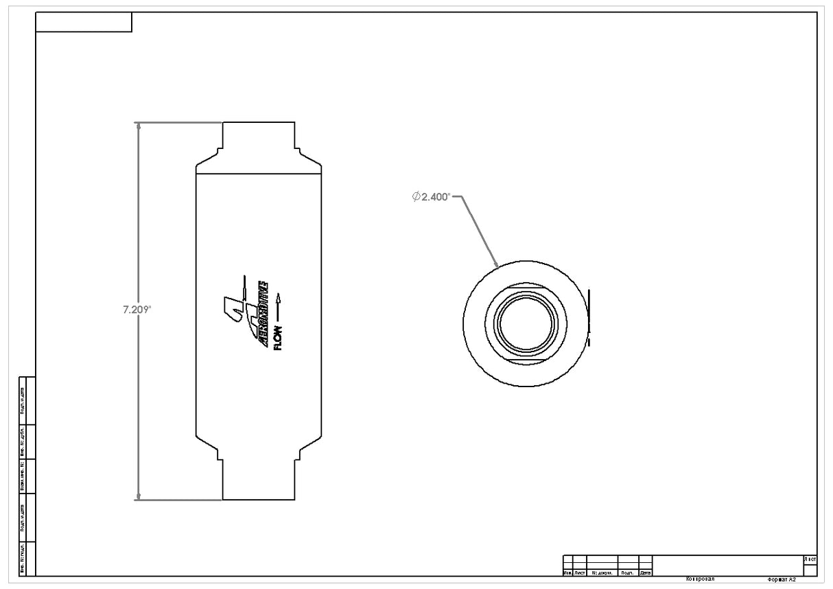 Fuel Filter High Flow Fuel System Universal Fit Aeromotive 12309-BGPL
