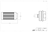 Fuel Filter High Flow Fuel System Universal Fit Aeromotive 12316-BGPL