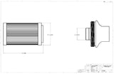 Fuel Filter High Flow Fuel System Universal Fit Aeromotive 12330-BGPL