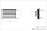 Fuel Filter High Flow Fuel System Universal Fit Aeromotive 12335-BGPL