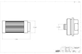 Fuel Filter Element High Flow Fuel System Universal Fit Aeromotive 12616-BGPL