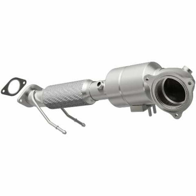 MagnaFlow direct-fit catalytic converter fits 2013-2015 Ford Fusion 1.6 1.5 coupled 1.6 inch inlet 1.5 inch outlet stainless steel CARB compliant 52974
