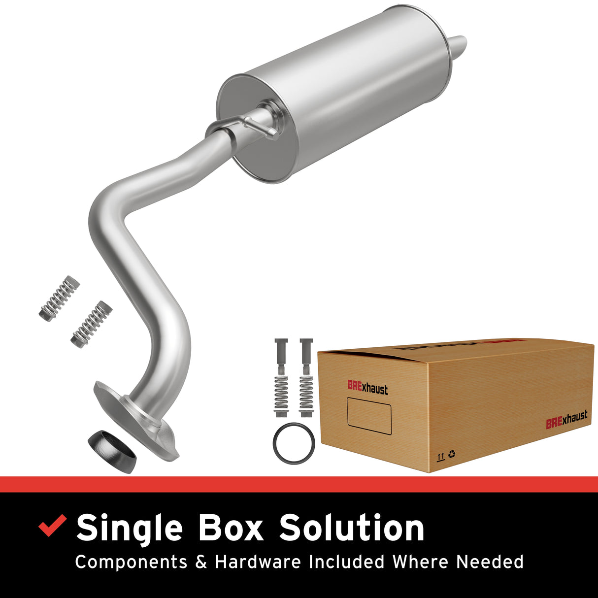 2012-2017 Toyota Prius V Direct-Fit Replacement Exhaust System 106-0853 aluminized steel
