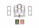 NOS blower injector plate, polished finish, red and blue plumbing - 13350-CNOS black wet