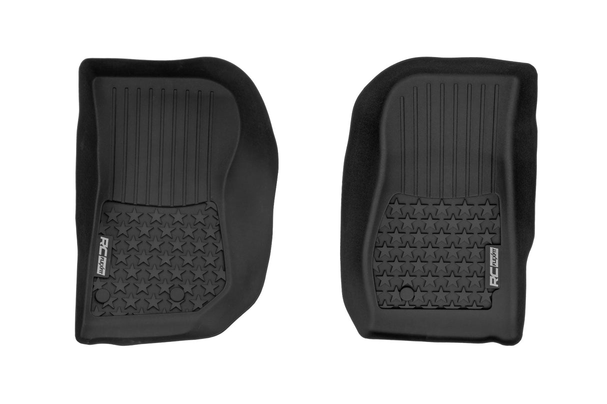 Rough Country Floor Mats - FR - 4 Door - Jeep Wrangler Unlimited 4WD (2014-2018) - FF-6141