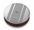 Holley 14 Round Finned Air Cleaner - 120-151 for Chevy polished aluminum