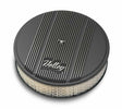 Holley 14 Round Finned Air Cleaner - 120-152 for Chevy black aluminum